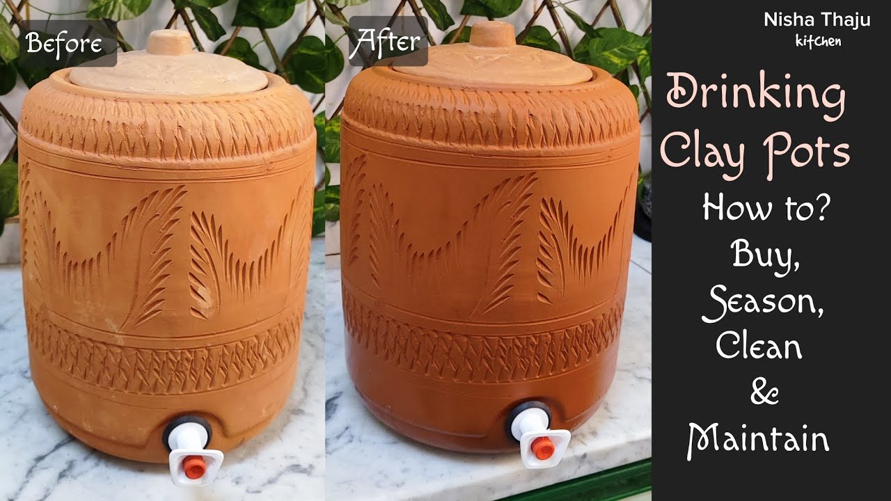 How to Buy, Season, Clean & Maintain Clay Pots for Drinking Water? Natural Cool Water ~ Matka Pani