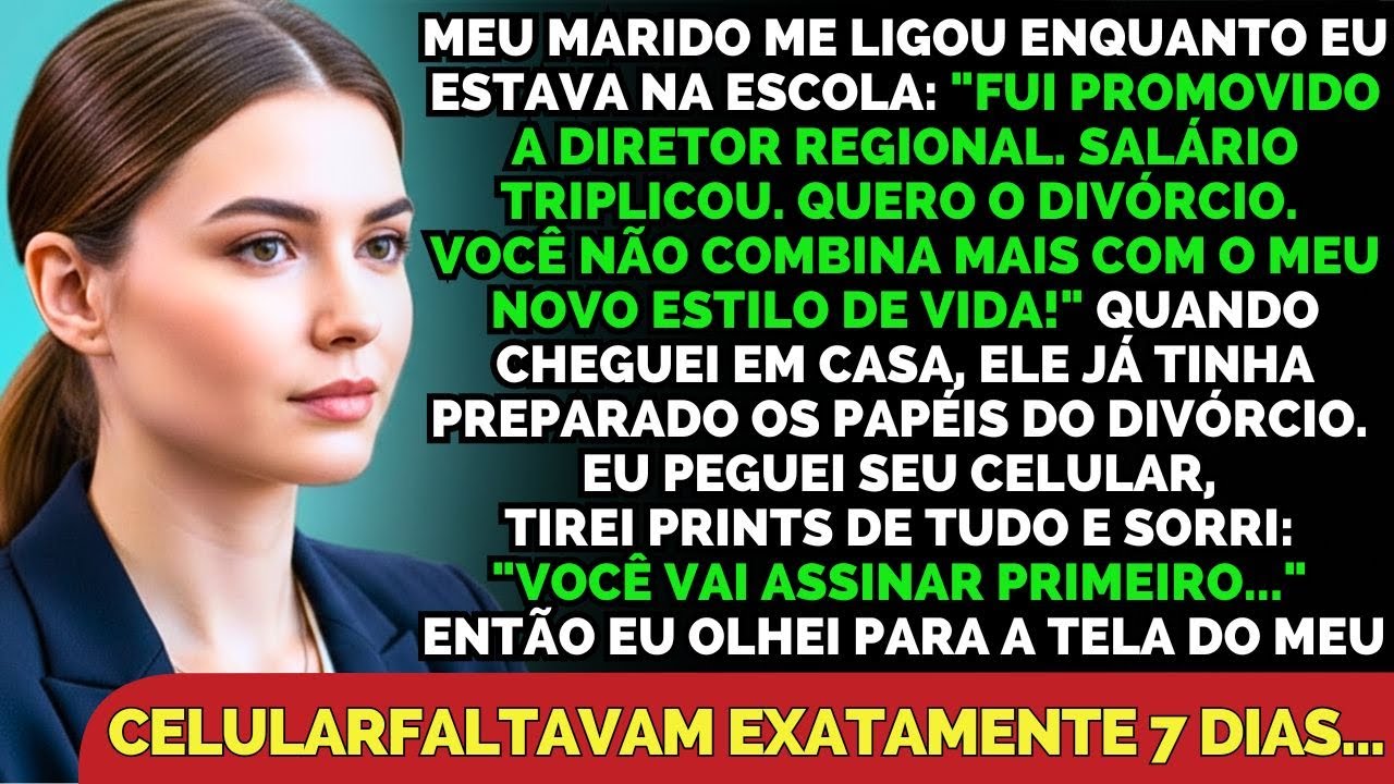 Meu Marido Foi Promovido A Diretor E Me Pediu Divórcio. Em 7 Dias, Ele Perdeu Tudo