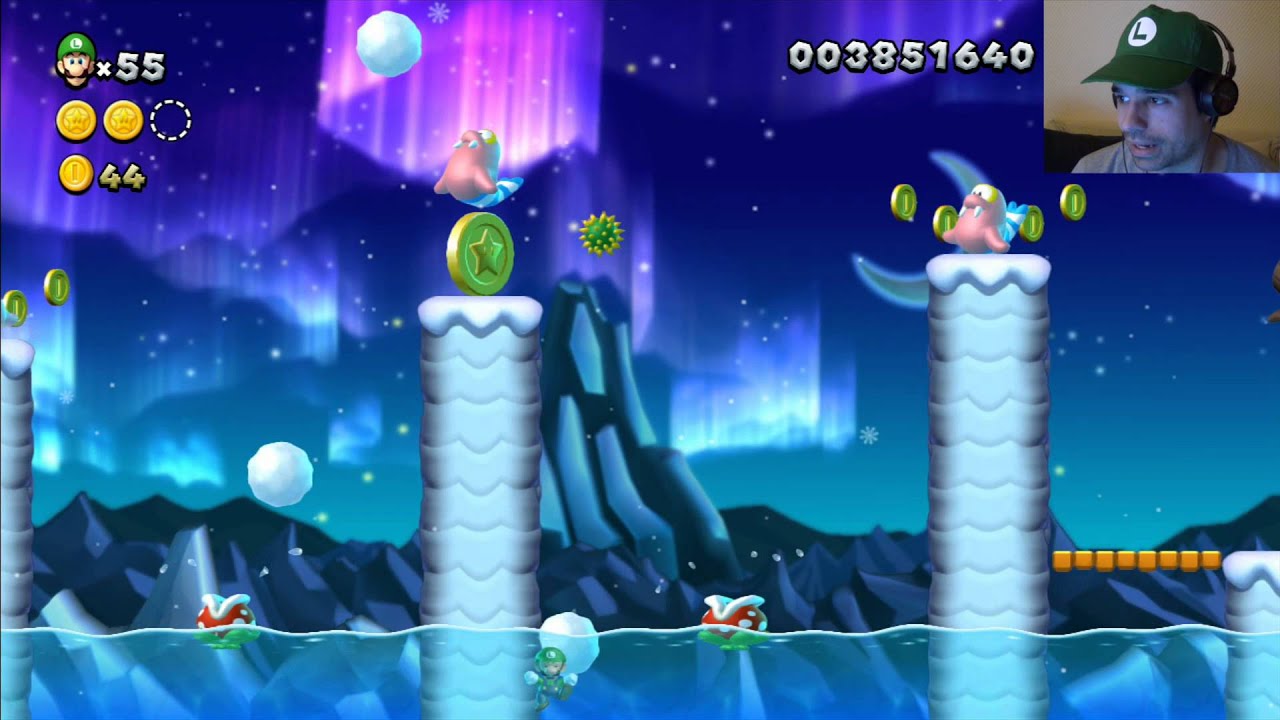New Super Luigi U | Niveles Secretos: Cumbres Granizadas Nivel Secreto 4 | Nintendo Wii U