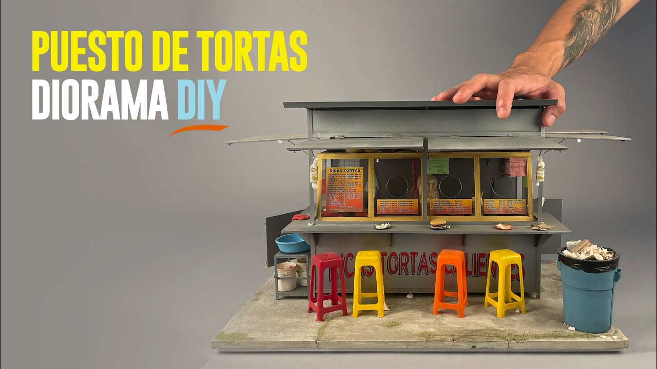 PUESTO DE TORTAS miniatura | Paso a paso | Dioramas realistas