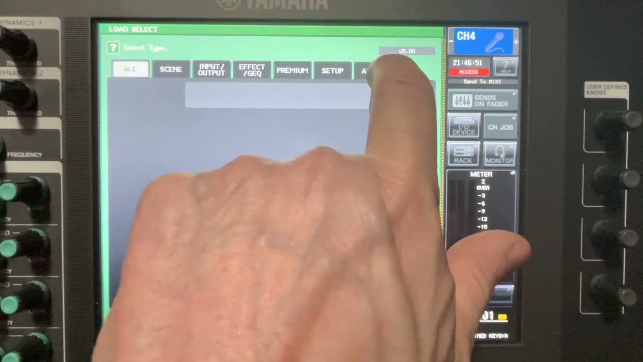 Yamaha CL QL How to Load a Scene and Preferences