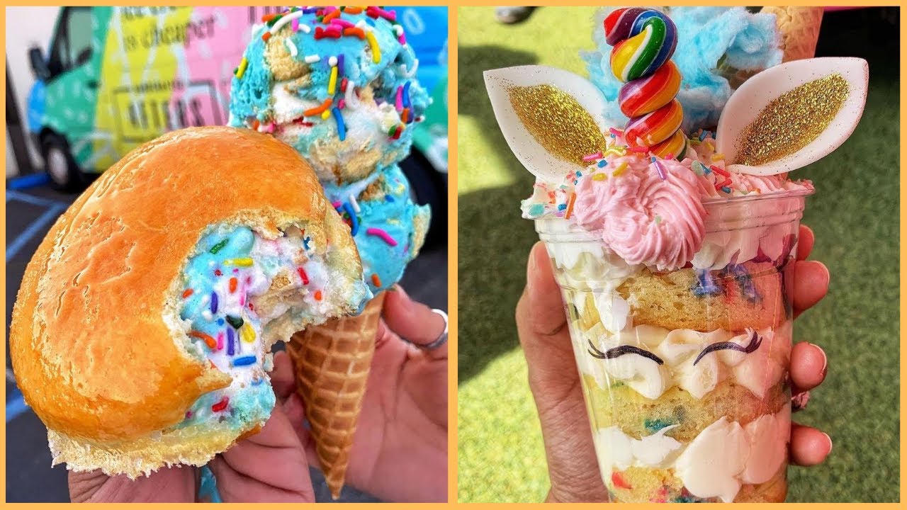 So Yummy Desserts Chocolate Ice Cream | Yummy And Satisfying Dessert | Satisfying Chocolate Cake