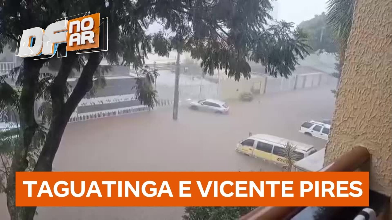 Temporal causa alagamentos em Vicente Pires e Taguatinga | DF no Ar