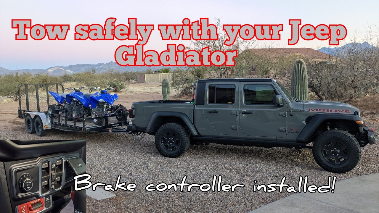 Jeep Gladiator Mojave OEM trailer brake controller installation - detailed
