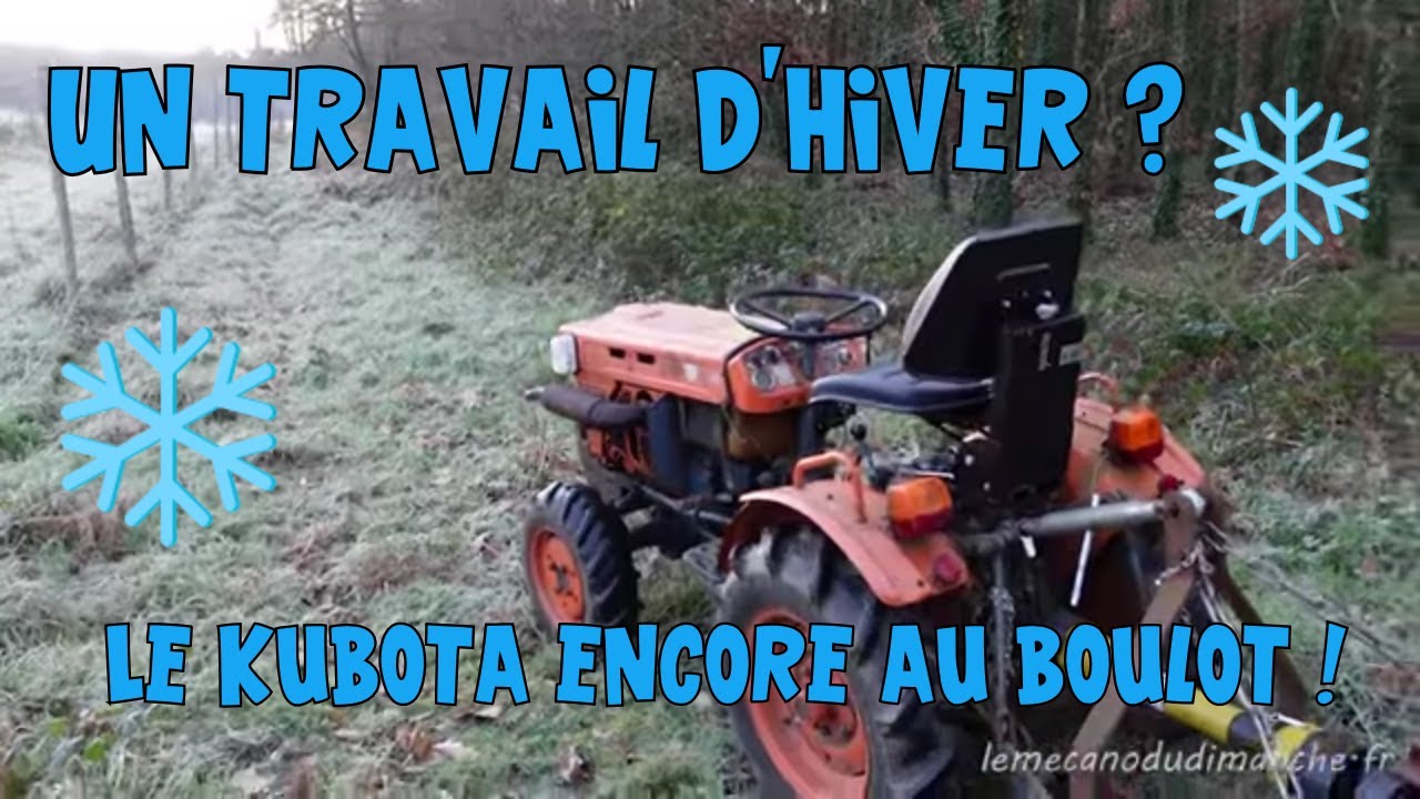 Kubota B7100D vs travaux d'hiver ? Au boulot !