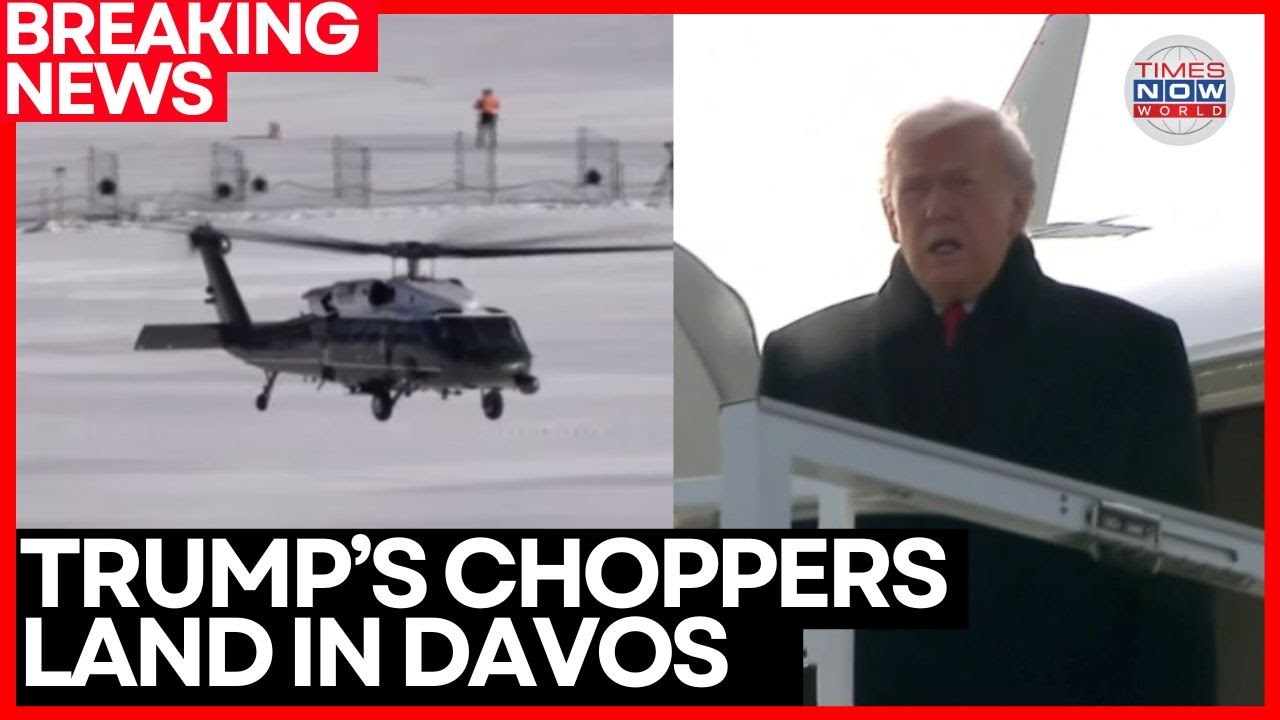 TRUMP IN DAVOS LIVE | Live Scenes as Marine One Lands with President Trump at WEF