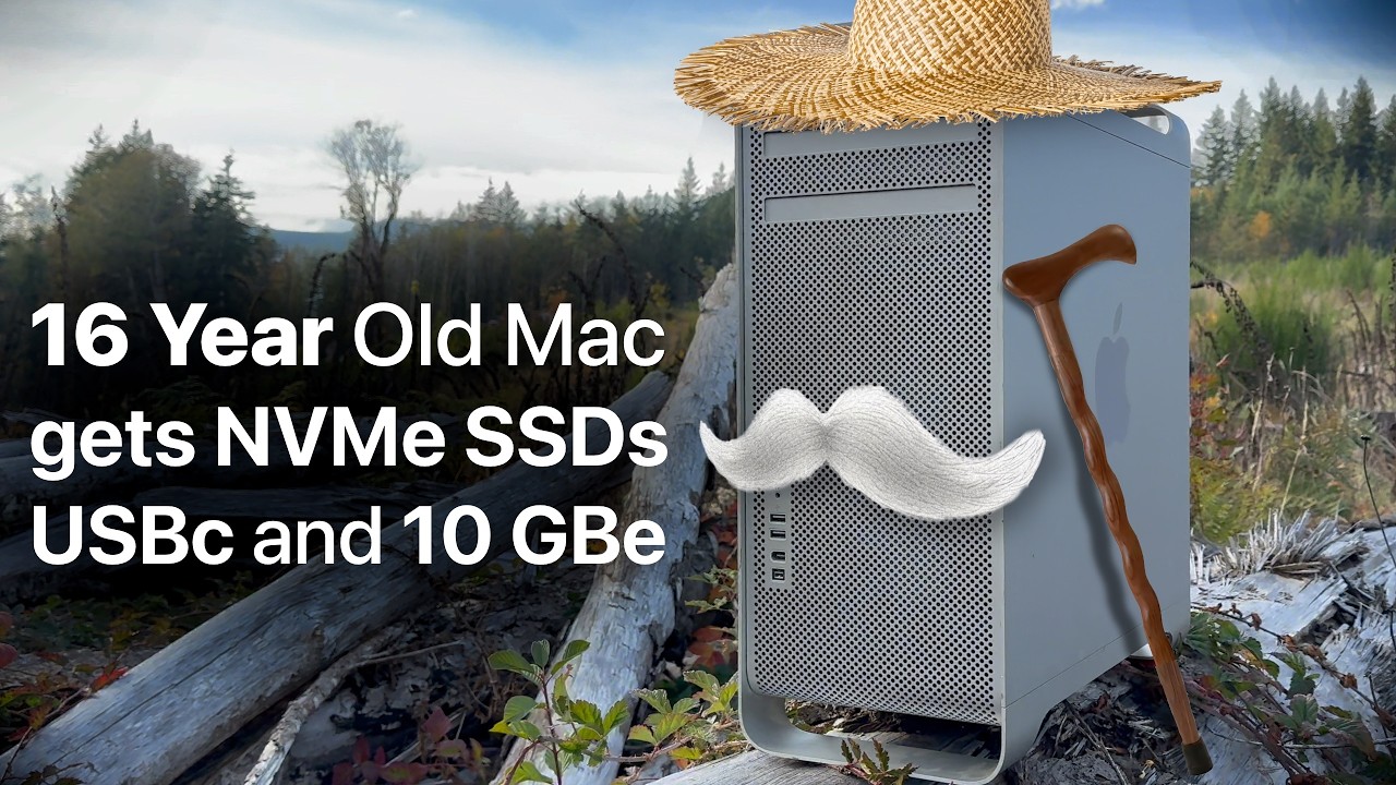 An absurd upgrade in a 2008 Mac Pro (NVMe/USBc/10 Gb enet aka McFiver)