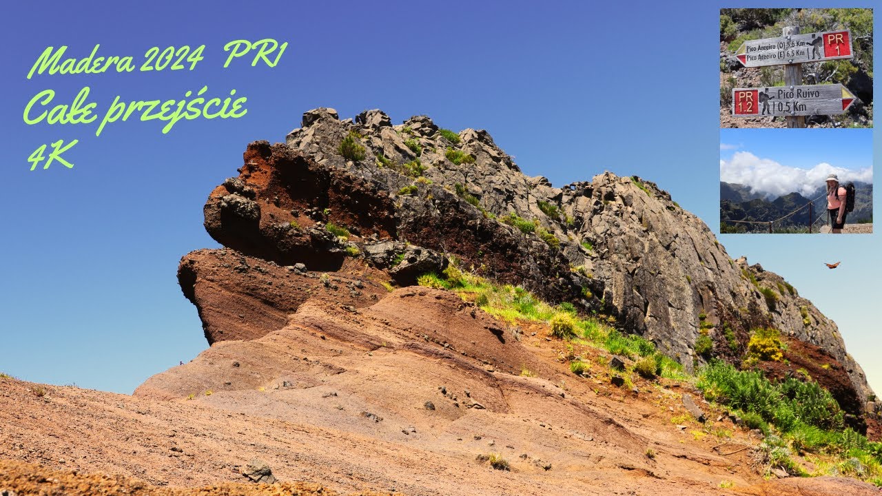 4K Madera Szlak PR1 . Pico do Areeiro , Pico Ruivo . Pico do Arieiro hike