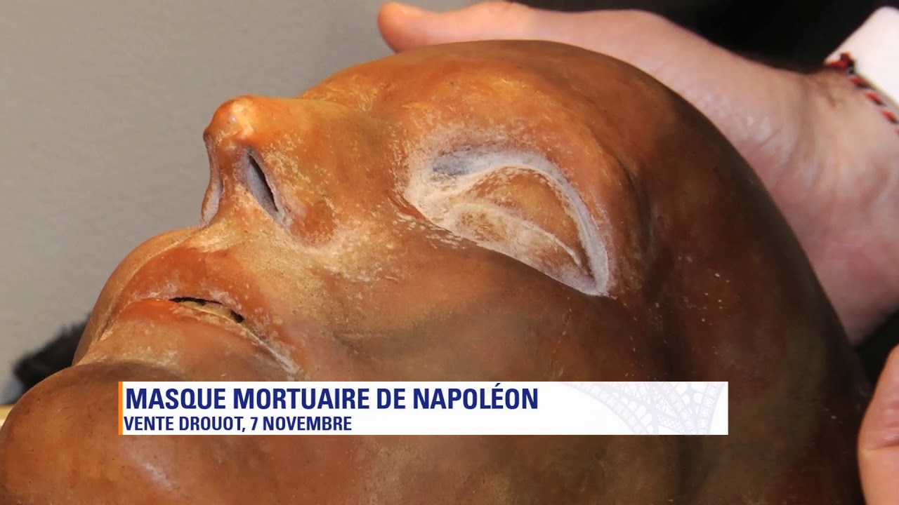 [Enchères]  un masque en cire de l’empreinte du visage de Napoléon 1er