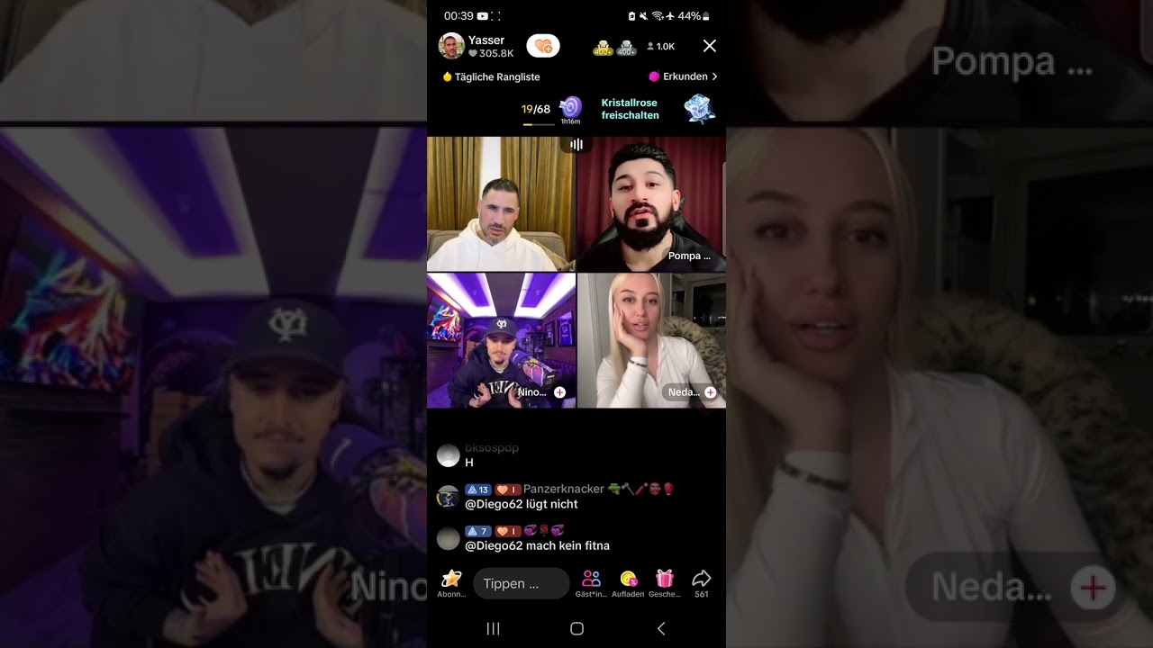 Yasser Abou-Chakker Live mit Nino Gashi, Rambo sucht Frau 😂😂😂😂