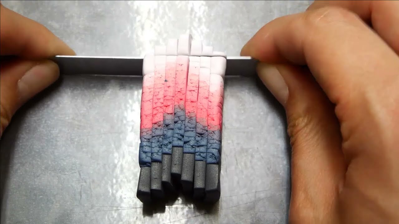 Paradox cane making with polymer clay _ 패러독스 폴리머 클레이 만들기