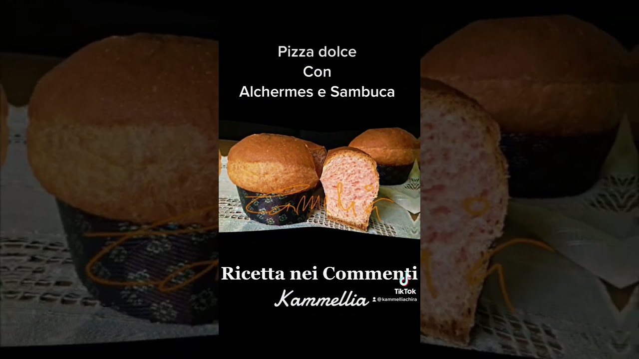 Pizza dolce di Pasqua con alchermes e sambuca ,viene consumata durante la colazione di Pasqua