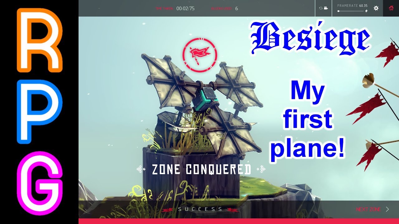 Besiege: 6 Block Vanilla Airplane!