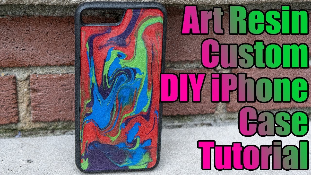 How to make Art Resin Phone Case - Marble Multicolor Art DIY