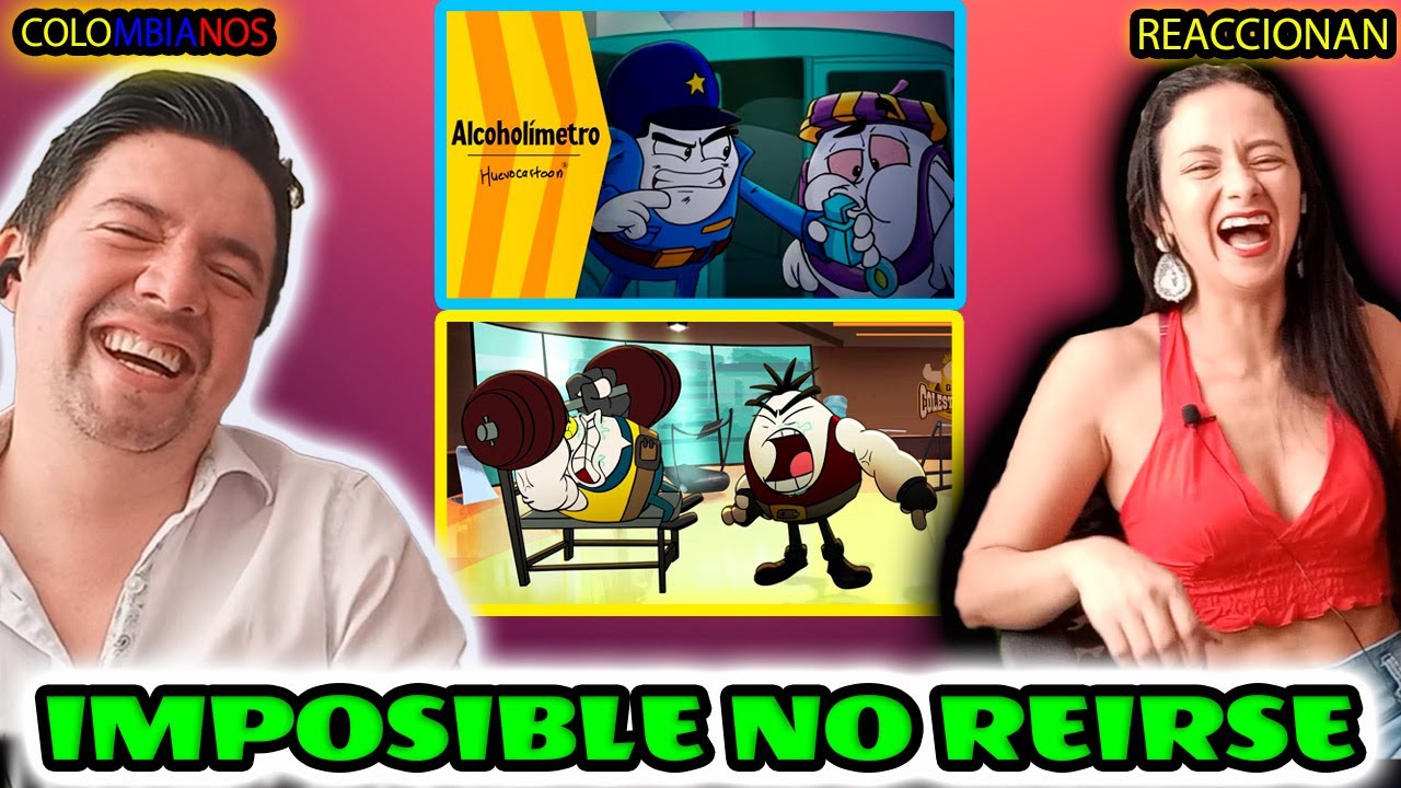 Reacción a HUEVOS CARTOON - Los huevos Colesteroide y Policias alcoholímetro **morimos de risa**