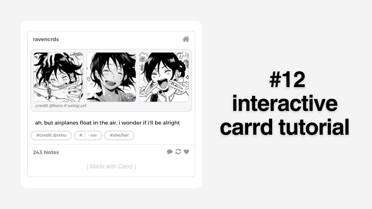 interactive carrd tutorial #12