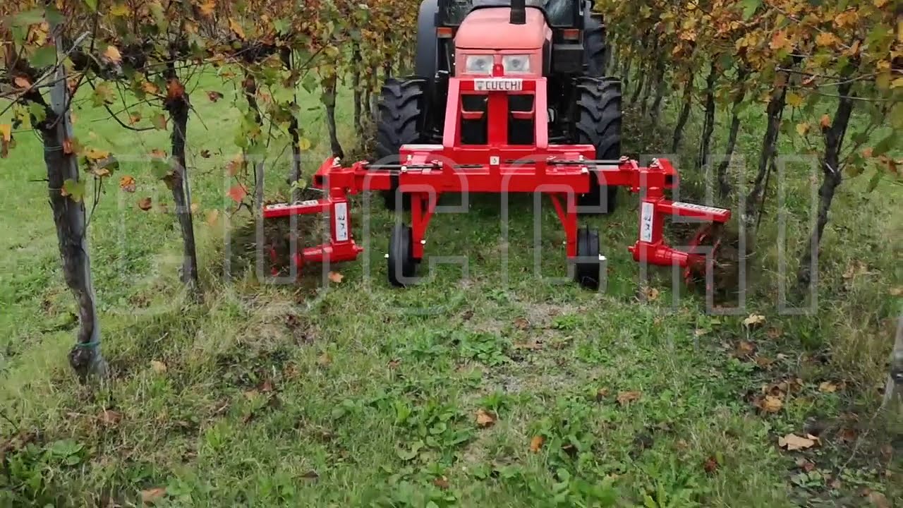 Attrezzature per diserbo meccanico in vigneto e frutteto. Baulatrici per ortaggi.
