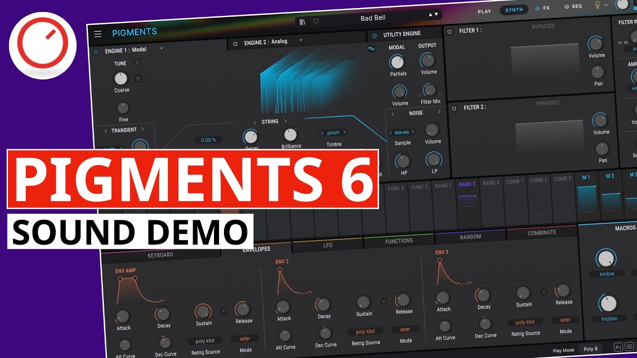 Arturia Pigments 6 Sound Demo  - The Free Physical Modeling Update