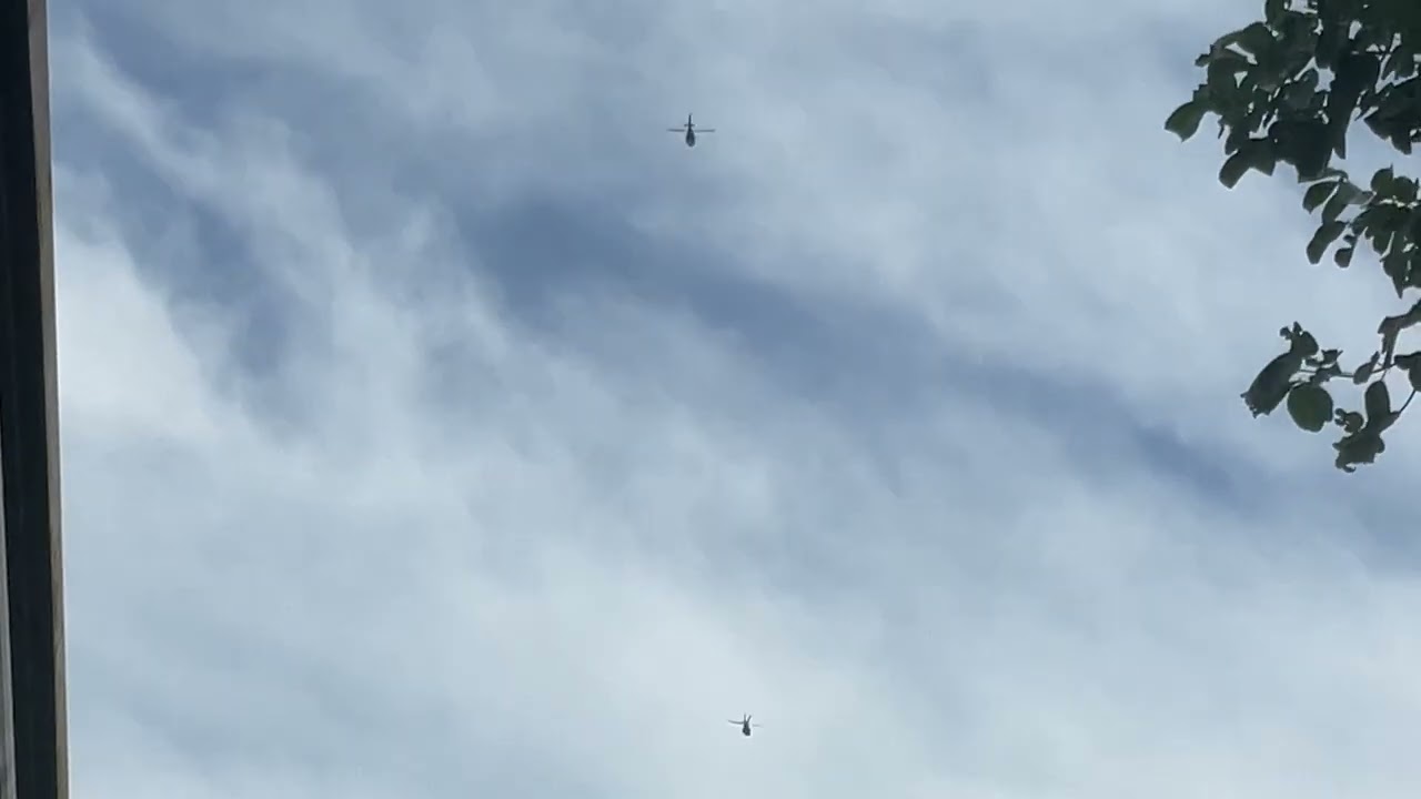 2 bell 412 flyby