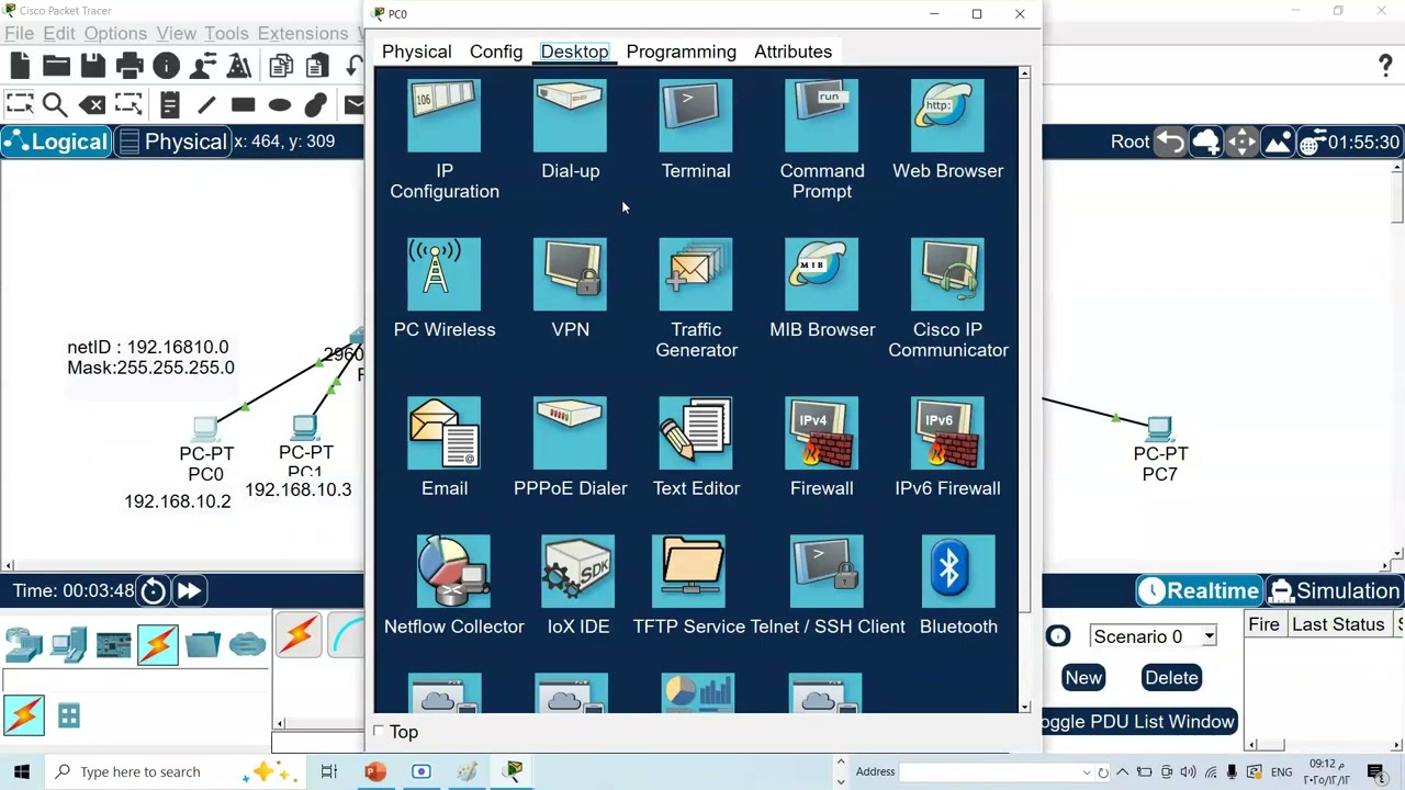 Build Network consists of Two LANs (Subnetworks) Using Router Device