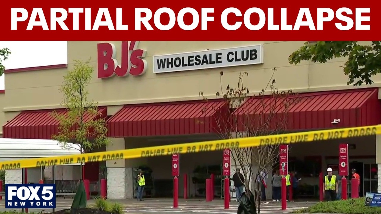 Частичное обрушение крыши в магазине BJ's Wholesale Club в Нью-Джерси