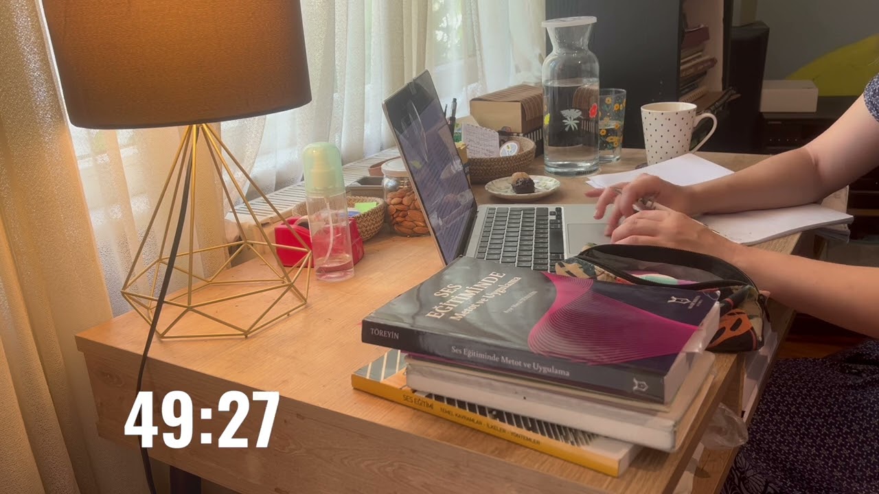 Real Time STUDY WITH ME (no music, no break): 1 Hour - BENİMLE DERS ÇALIŞ 1 SAAT