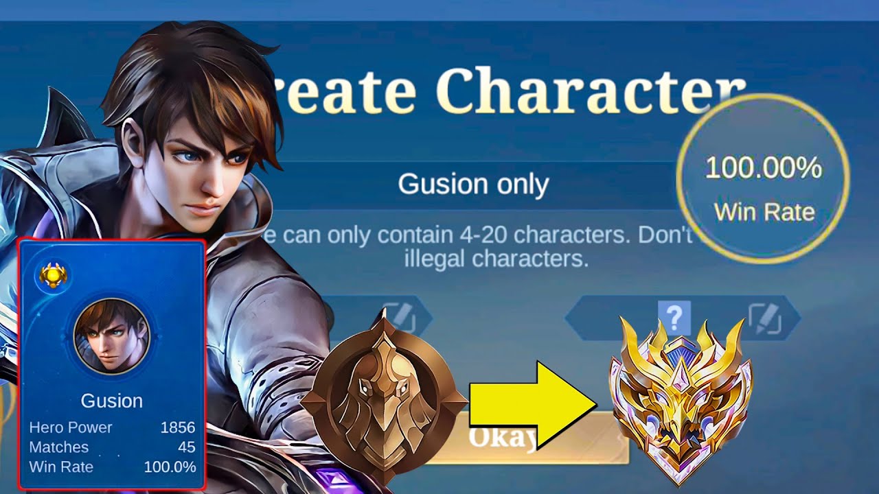 I Played Gusion Only From Warrior To Mythic (Hardest Challenge)