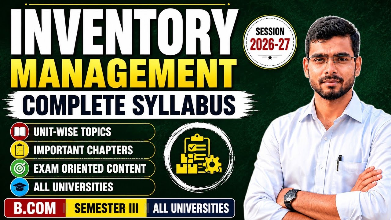 Inventory Management Complete Syllabus 2026-27 | B.Com 3rd Semester | RMLAU
