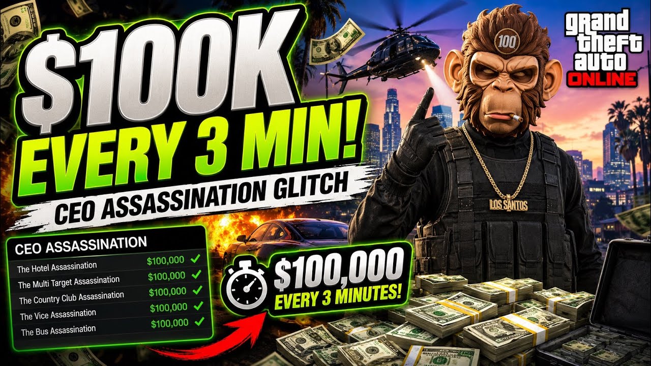 $100K EVERY 3 MINUTES! GTA 5 Online MONEY GLITCH (CEO Assassination)