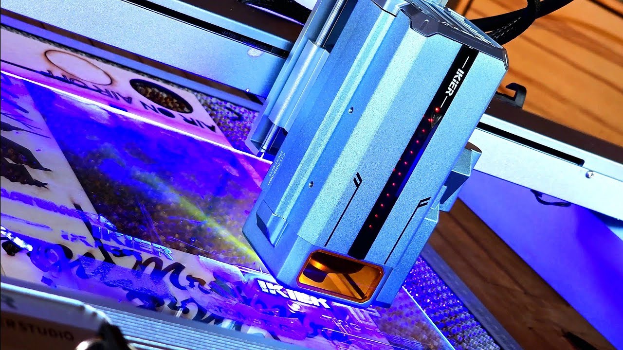 Новый автоматизированный лазерный гравер IKIER K1 PRO 24W мощностью 24 Вт с отличной конструкцией.