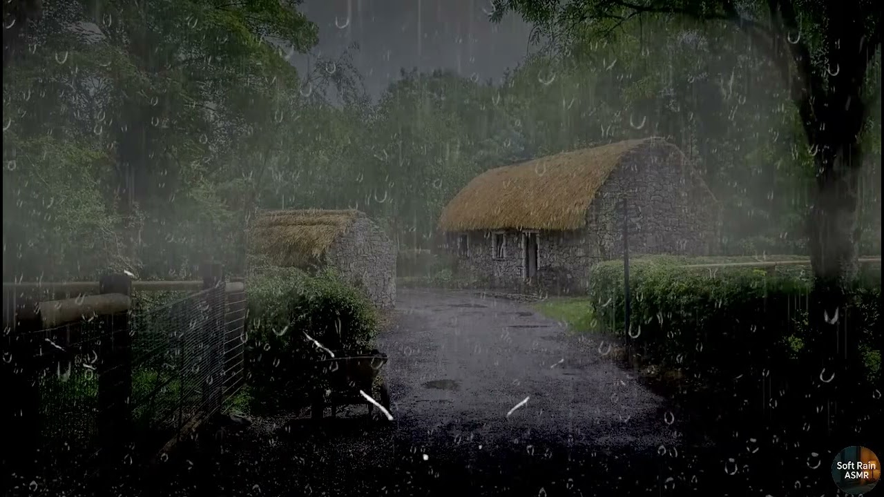 10 hours of heavy rain sounds to help you sleep and concentrate 🌧️ | Relaxing storm atmosphere