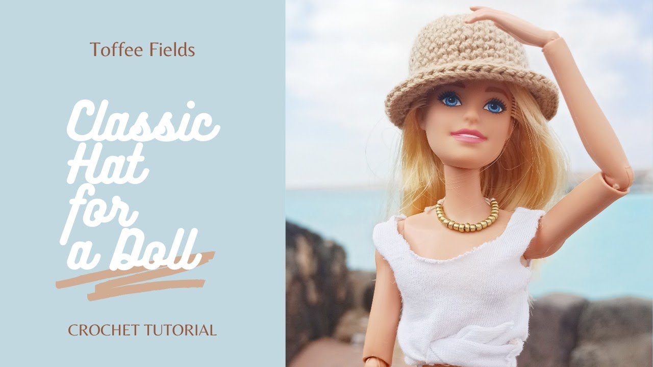 How to Crochet Barbie Hat | Easy Doll Clothes Tutorial for Beginners