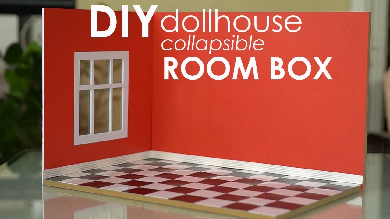 DIY Miniature Room Box - Easy TUTORIAL for Dolls, Nendoroid, Cu-poche