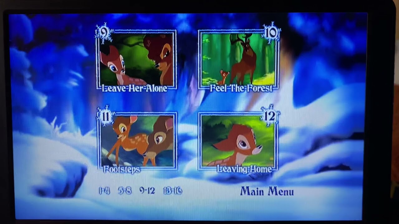 Bambi II 2006 DVD Menu walkthrough (Winter)
