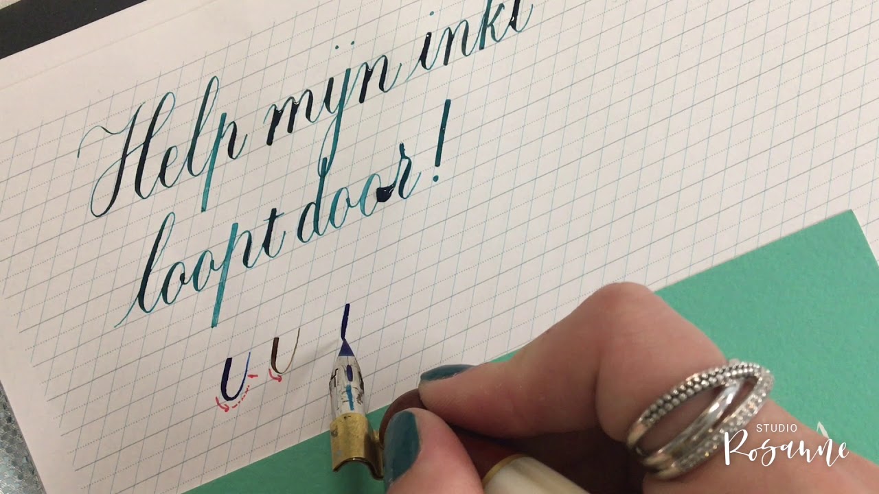 Q&A #4 - Help mijn kalligrafie inkt sleept mee / loopt door