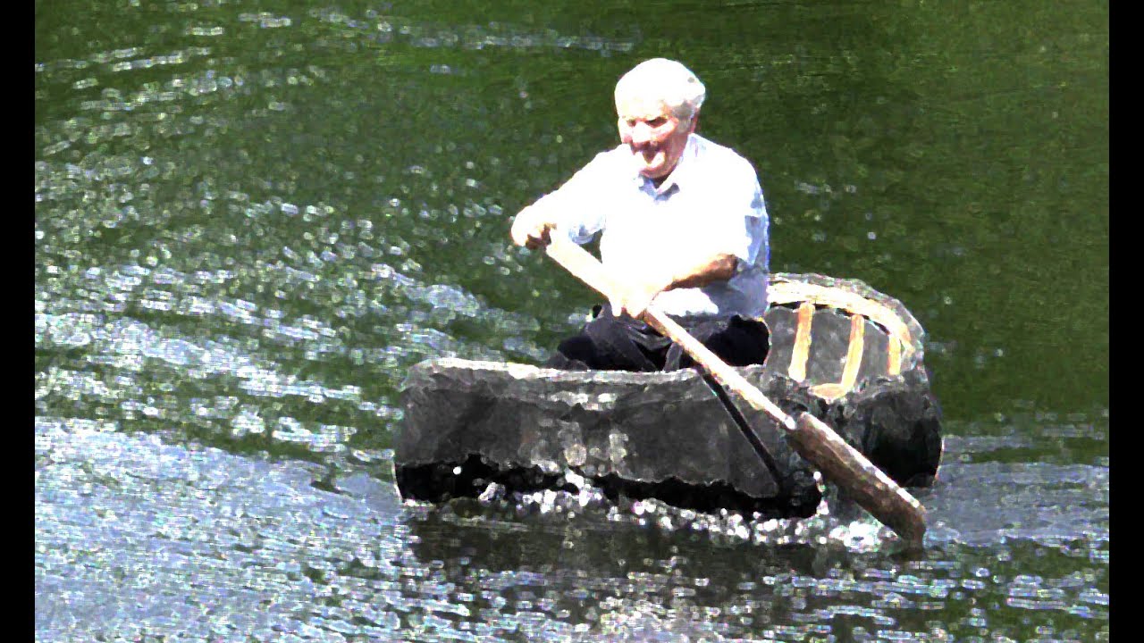 The Famous Welsh Coracle on the River Teifi at Cenarth 16/06/2015