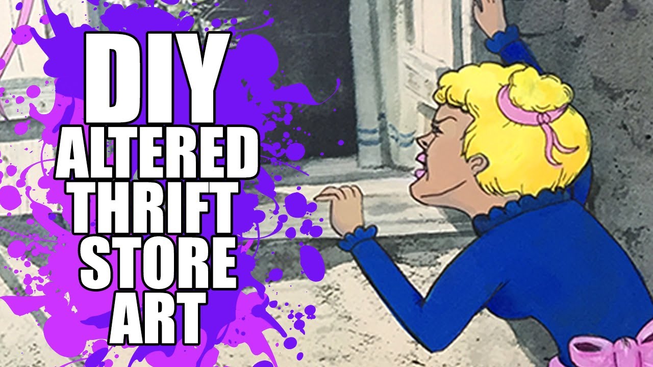Painting Over Thrift Store Art | DIY Altered Thrift Store Flip Tutorial