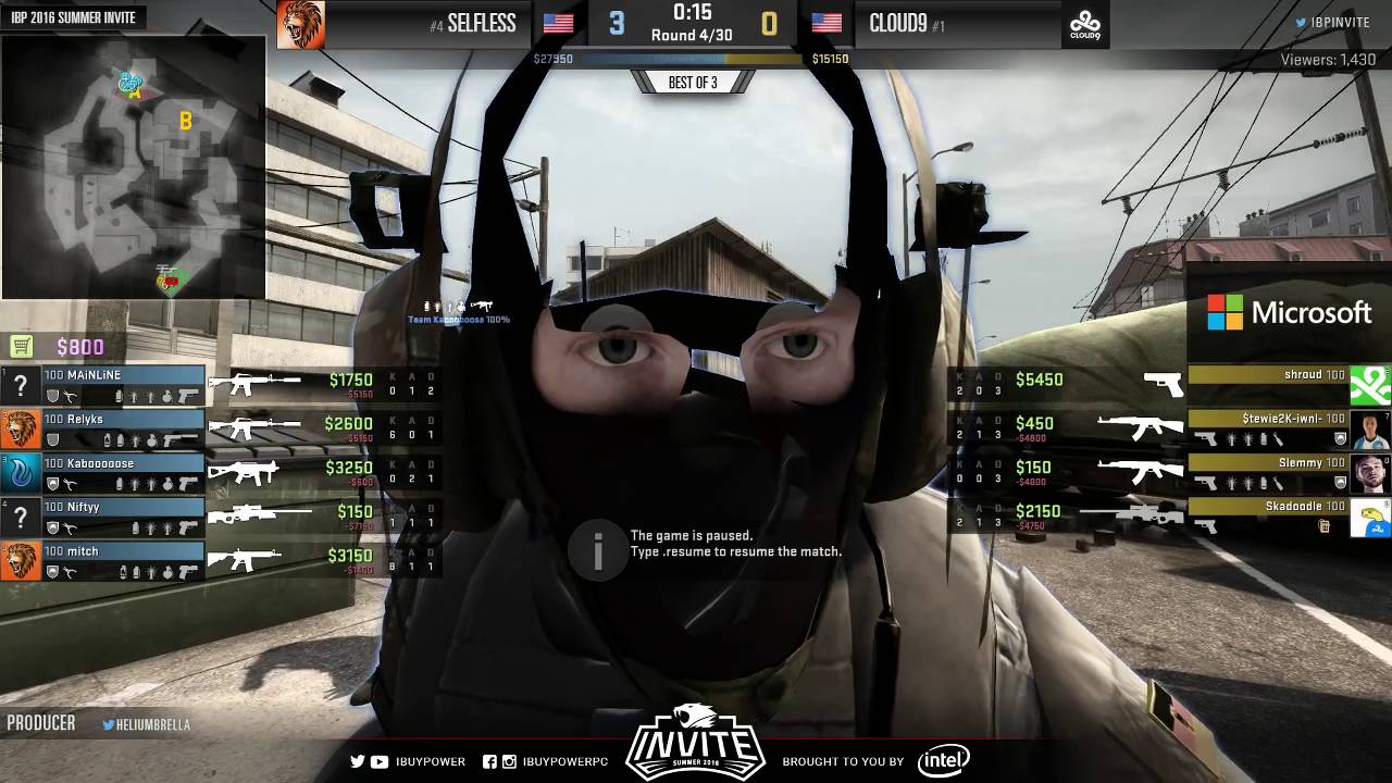 IBP Invite Summer CS:GO 2016 - Cloud9 vs Selfless - Semi Final - Map 1