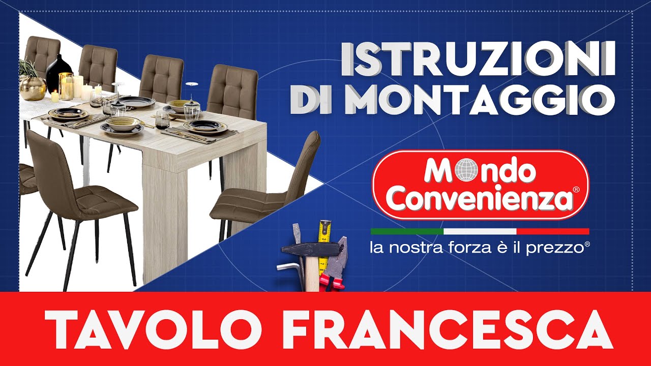 Istruzioni di Montaggio: Tavolo Francesca | Mondo Convenienza