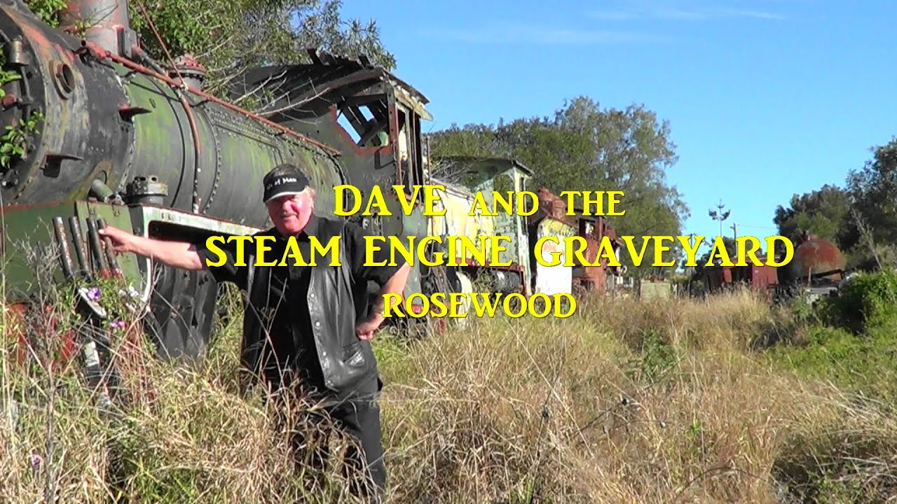 ROSEWOOD'S THREE RUSTY DISUSED OLD STEAM ENGINES at the ROSEWOOD RAILWAY QLD. 29th July 2012.
