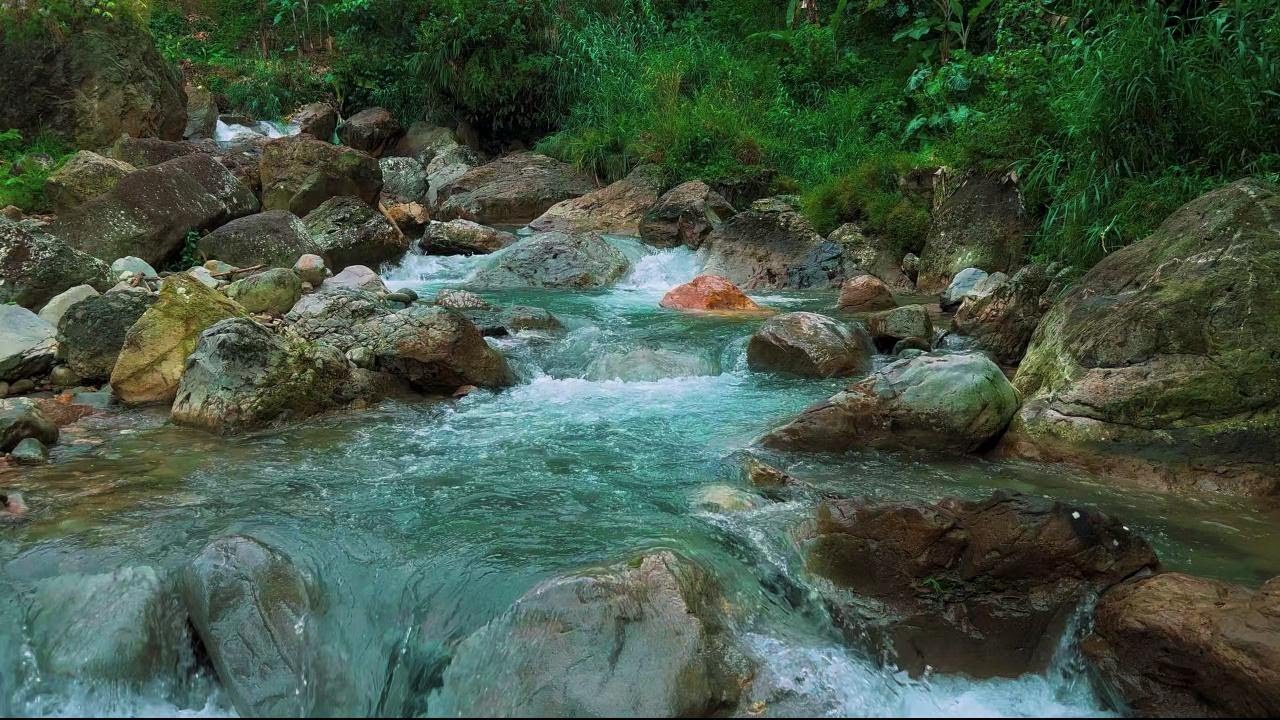 4K-HDR | Therapeutic River Water Ambience for Sleep & Stress Calm | Deep Peace Nature Flowing Sounds