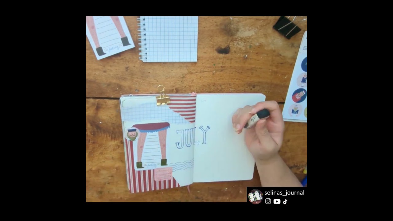 Juli Bullet Journal #pwm #papercraft #drawing #bujo #bulletjournal