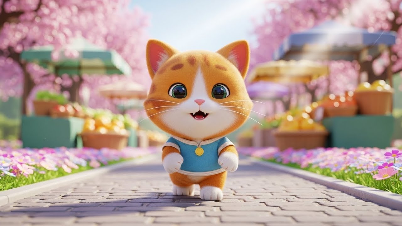 Китти отправляется за покупками на фруктовый рынок 🐱🍎🧺 | Мультфильм для детей и весёлое обучение