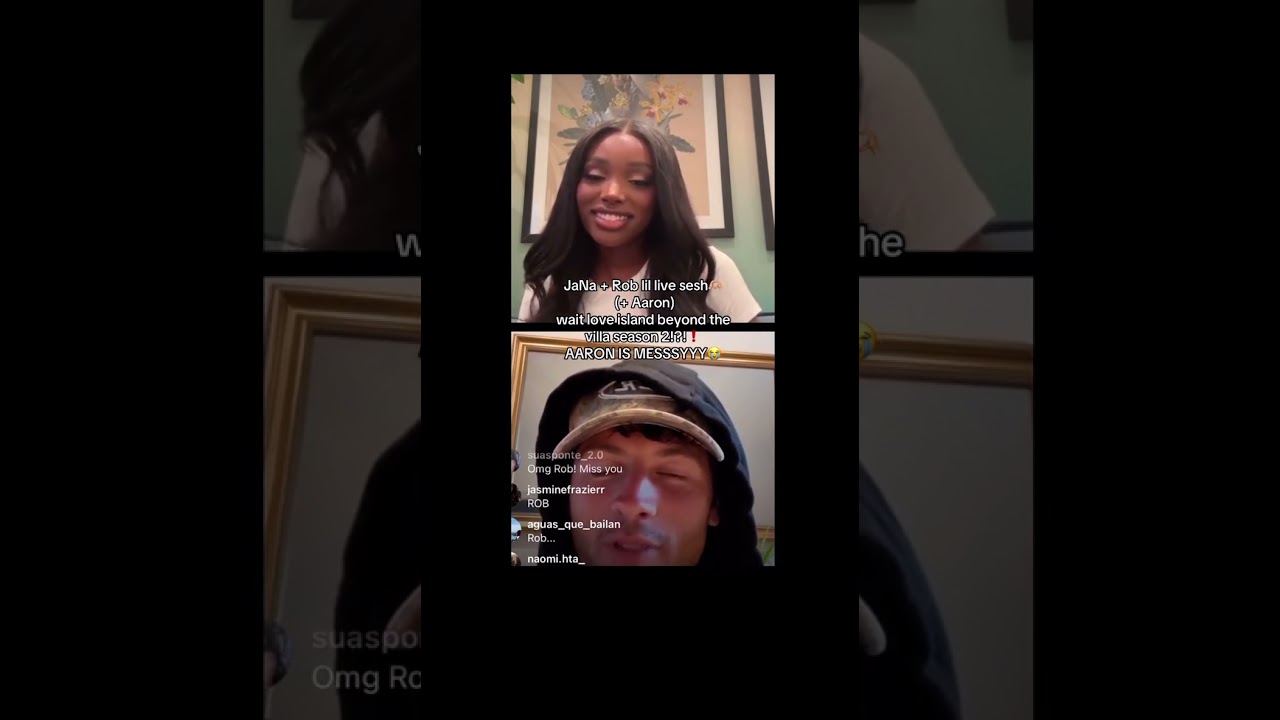 Jana and Rob on live discuss love beyond the Villa. + Aaron being messy #loveislandusa