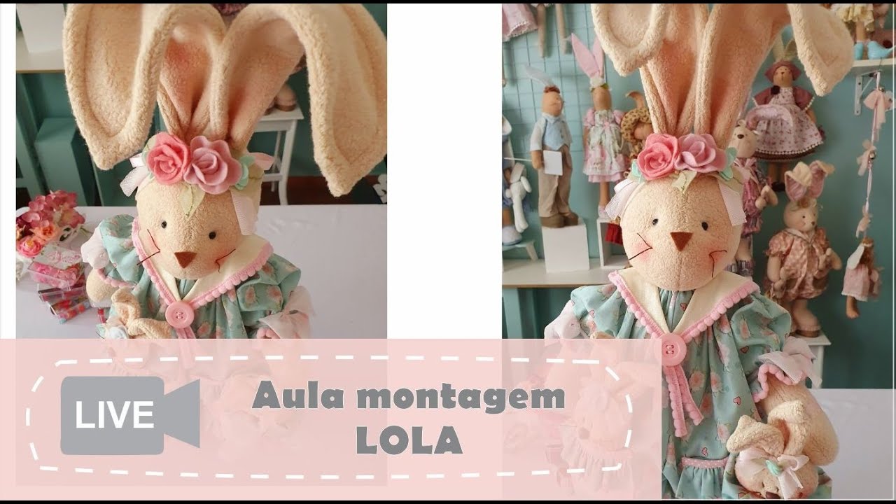 Aula Coelha Lola - Artesanato em tecido