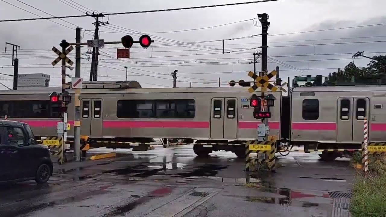 2本連続‼ 奥羽本線踏切37.2 石江踏切 遮断機更新後　Railroad Crossing in Japan　#鉄道 #踏切 #train