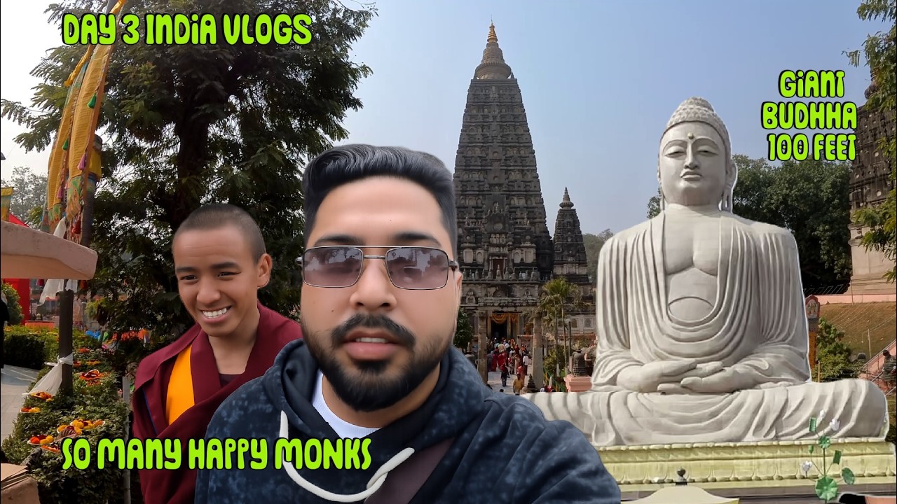 Day 3 of Bihar trip | Bodh Gaya Temple | Giant Budhha Statue 100 ft. | Gurudwara Sheetal Kund Rajgir