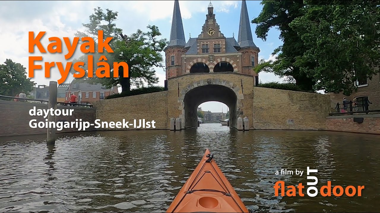 Kayak Goingarijp-Sneek-IJlst (25 km) in Fryslân | HD SlowTV (English)