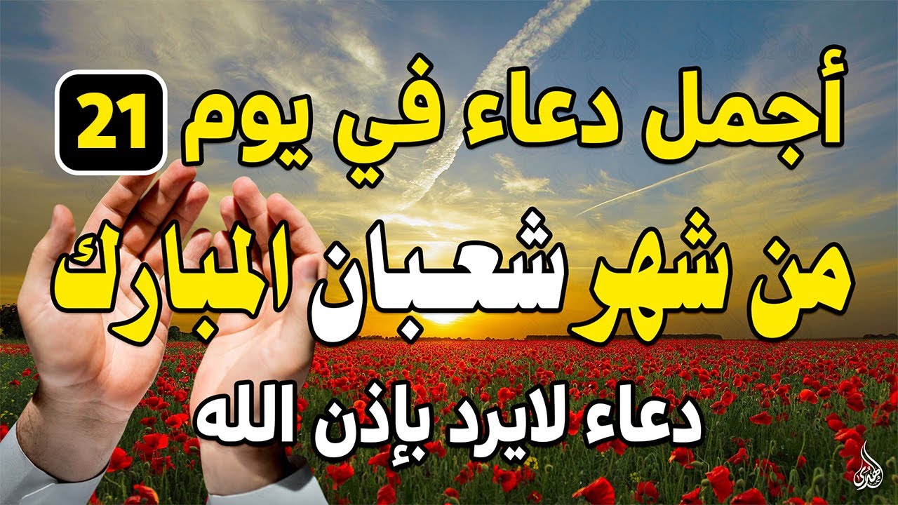 اجمل دعاء في اليوم الواحد والعشرين من شهر شعبان 2026 دعاء لرفع البلاء وقضاء الحوائج وجلب الرزق 🤲