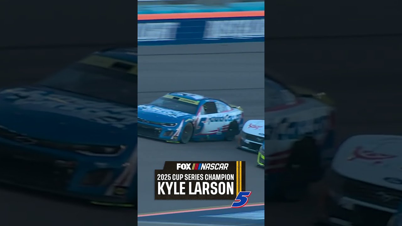 Kyle Larson beats out Denny Hamlin for the Cup Championship! 🏆 #nascar #racing #championship